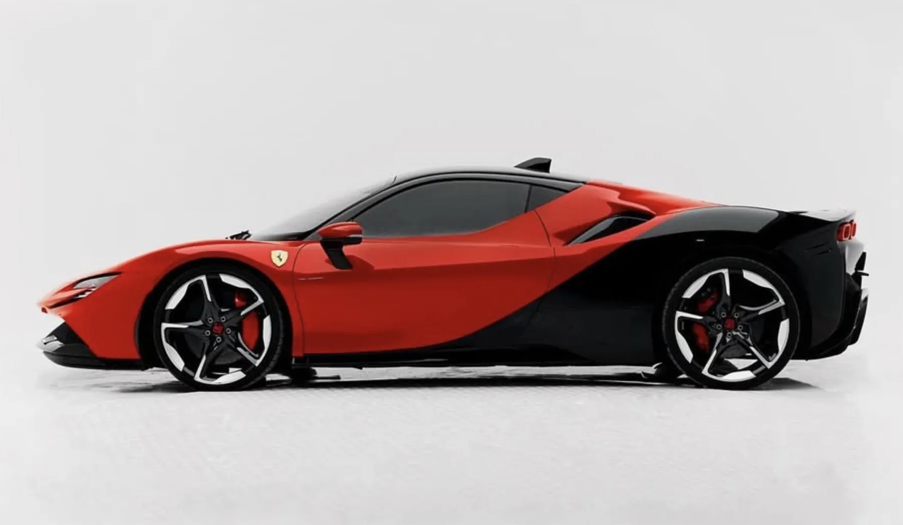 Ferrari SF90 Red rear view