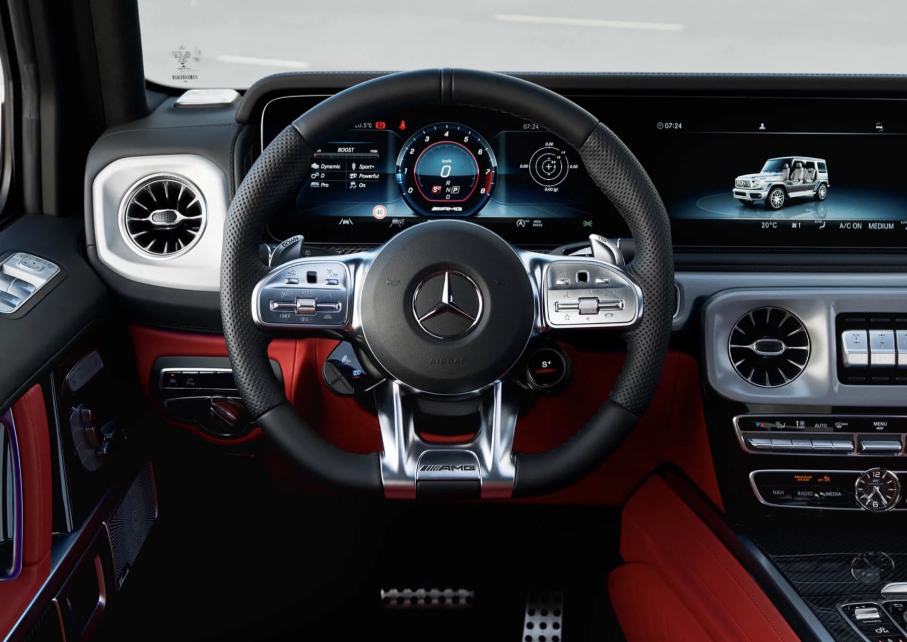 Mercedes G63 кокпит detail
