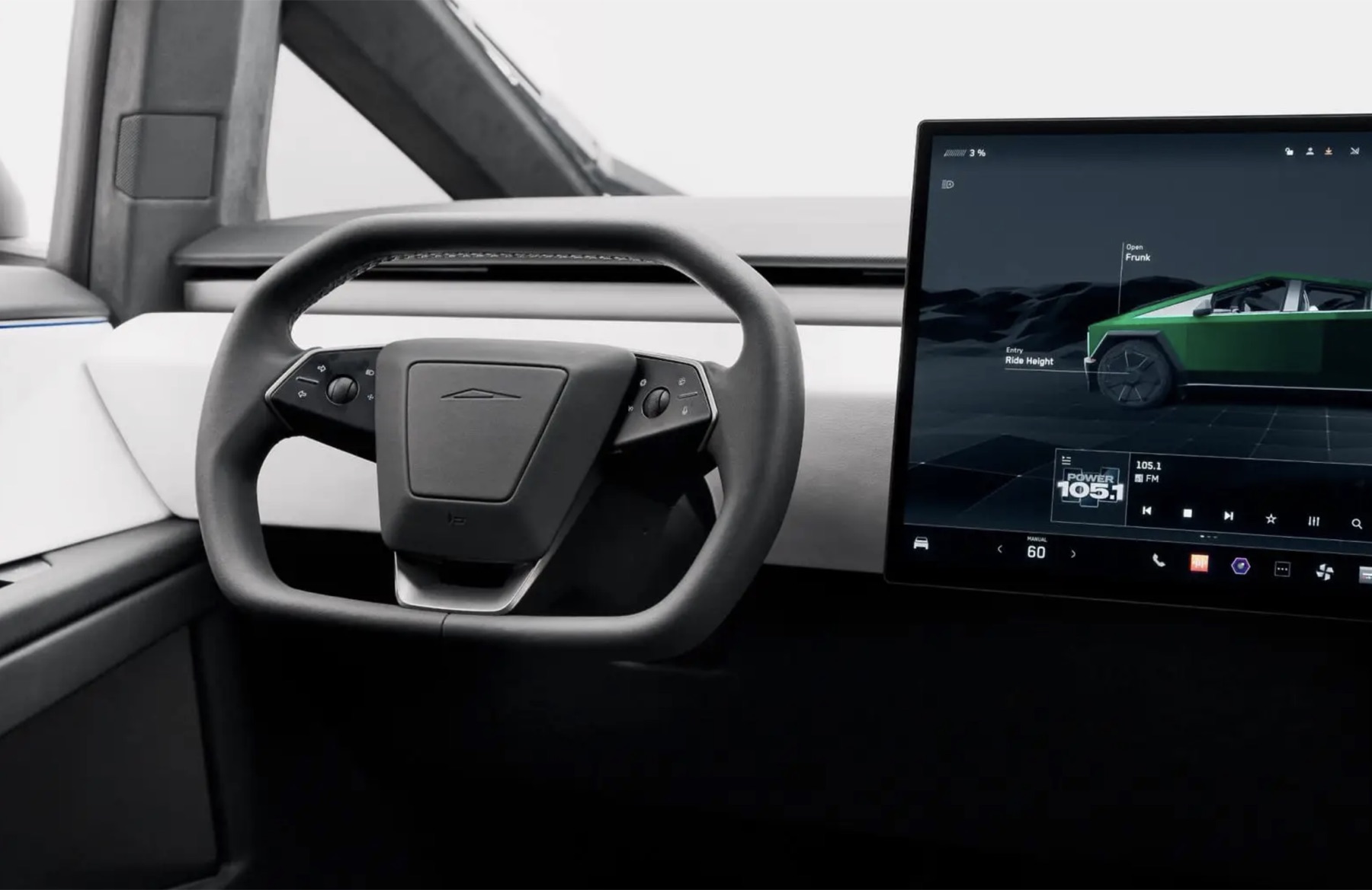 Tesla Cyberbeast кокпит details