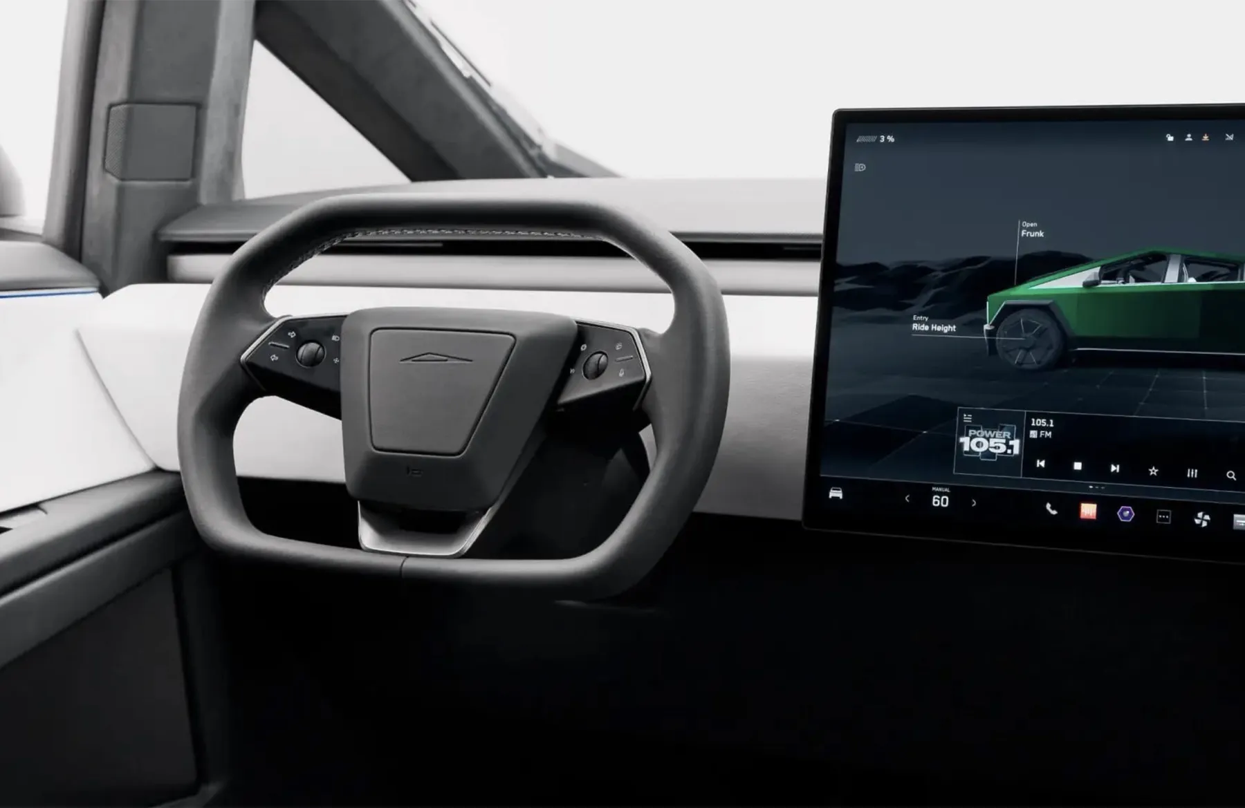 Tesla Cyberbeast кокпит details
